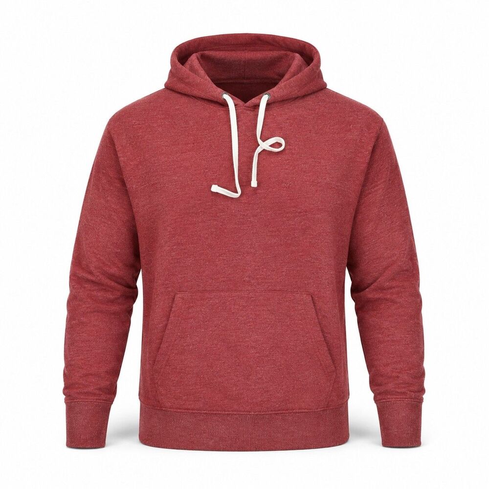 Buffalo David Bitton Hoodie Mens Small Red Heather Pullover Sweatshirt